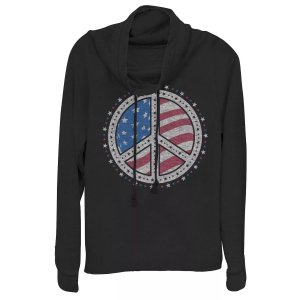 Пуловер с хомутом и для юниоров Americana со знаком мира американским флагом Unbranded