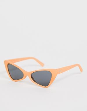 Солнцезащитные очки кошачий глаз в оранжевой оправе On Hunt Le Specs. Цвет: оранжевый