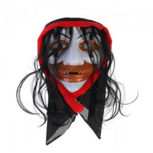 Карнавальная маска Гай Фокс с волосами Happy Pirate. Цвет: черный