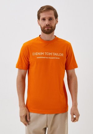 Футболка Tom Tailor. Цвет: оранжевый