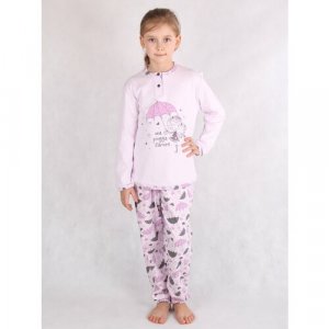Пижама, размер 4, лиловый GIOTTO. Цвет: лиловый/фиолетовый