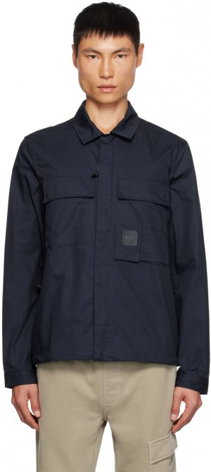 КП Темно-синяя рубашка с карманами и клапанами Company C.P.