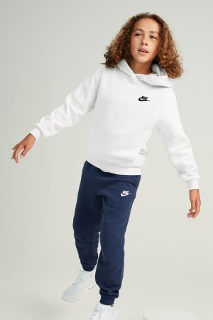 Флисовый пуловер Club с капюшоном , белый Nike