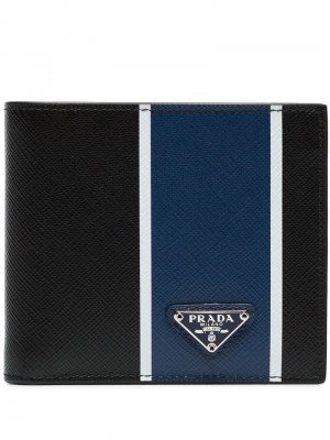 Бумажник с логотипом Prada. Цвет: черный