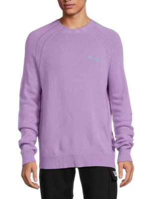 Кашемировый свитер с рукавами реглан , фиолетовый Versace