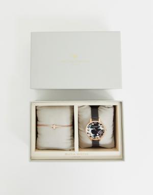 Часы и браслет с пчелой 3D -Черный Olivia Burton