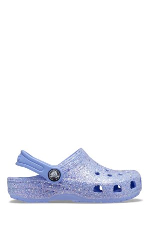 Классические детские босоножки с блестками , фиолетовый Crocs
