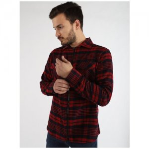Рубашка мужская A PASSION PLAY, длинный рукав, SQ65841, цвет бордовый, размер L Play
