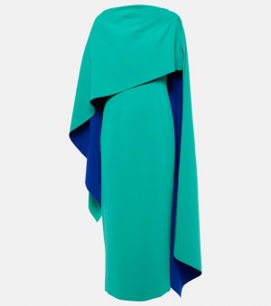Креповое платье demetria с кейпом, синий Roksanda