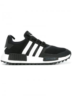 Striped sneakers Adidas By White Mountaineering. Цвет: чёрный