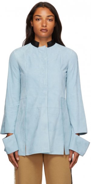 Замшевая блуза с разрезом на манжетах Loewe