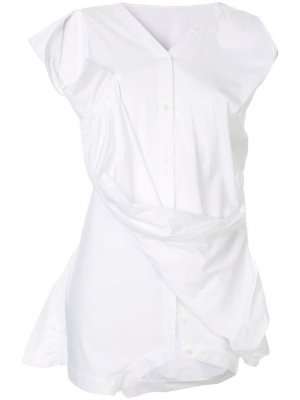 Блузка оригинального кроя Enföld. Цвет: белый