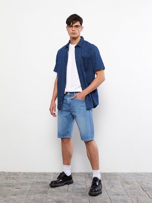 Мужские джинсовые шорты стандартного кроя , открытое индиго родео LCW Jeans