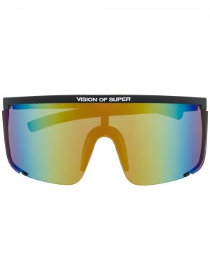 Солнцезащитные очки VOS с зеркальными линзами Vision Of Super. Цвет: черный