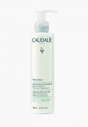 Молочко для снятия макияжа Caudalie миндальное Vinoclean, 200 мл. Цвет: зеленый