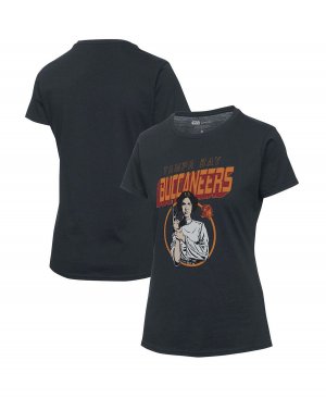 Женская черная футболка Tampa Bay Buccaneers Disney Star Wars Princess Leia , черный Junk Food