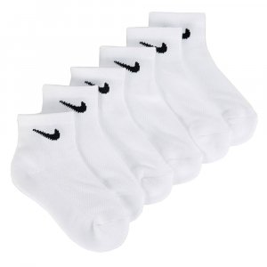 Набор из 6 детских молодежных носков размера X с мягкой подкладкой до щиколотки , белый Nike