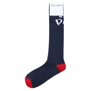 Хлопковые носки Dolce & Gabbana. Цвет: синий