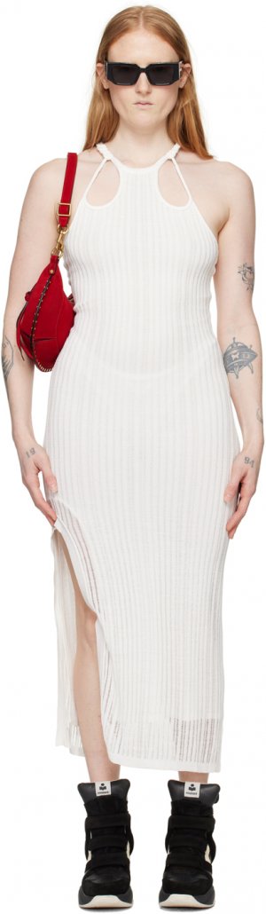Белое платье-миди Deborah Isabel Marant