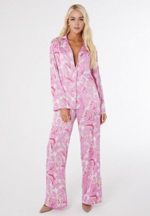Костюм My Modus Fashion в пижамном стиле. Цвет: розовый