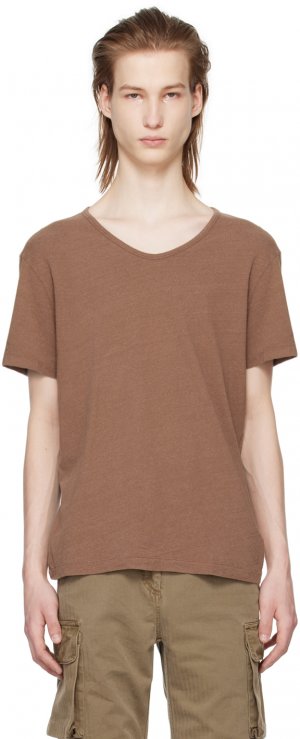 Коричневая стираная футболка , цвет Fudge/Cotton/Silk Our Legacy