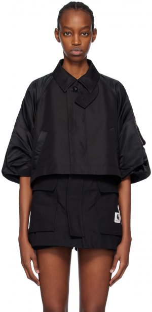 Черная куртка со вставками , цвет Black Sacai
