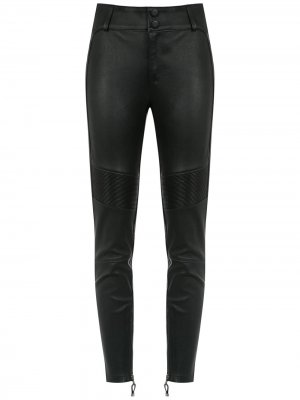 Panelled leather pants Tufi Duek. Цвет: черный