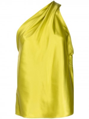Блузка на одно плечо с драпировкой Michelle Mason. Цвет: зеленый