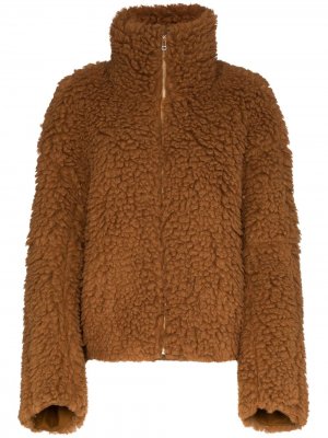 Куртка из шерпы Eckhaus Latta. Цвет: коричневый