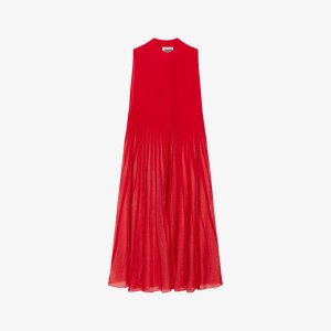 Тканое платье миди Maryli с плиссированной юбкой , цвет rouges Claudie Pierlot