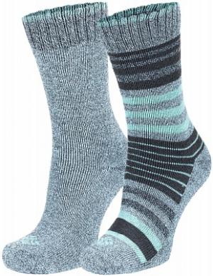 Носки женские Moisture Control, 2 пары, размер 39-42 Columbia. Цвет: голубой