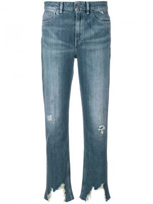 Укороченные джинсы с рваными деталями Iro. Цвет: синий