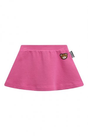 Хлопковая юбка Moschino. Цвет: розовый