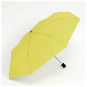 Зонт механический Однотонный, 3 сложения, 8 спиц, R = 48 см, цвет жёлтый Queen fair