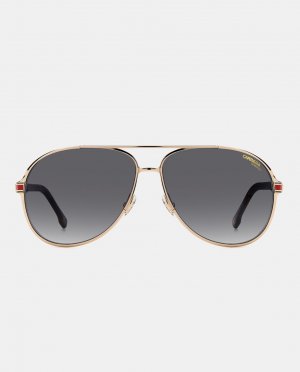 Мужские солнцезащитные очки-авиаторы из золотистого металла , золотой Carrera