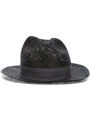 Плетеная шляпа Super Duper Hats. Цвет: чёрный