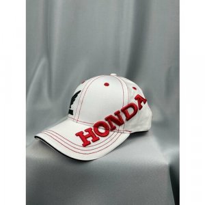 Бейсболка Хонда мото кепка, размер one size, белый Honda. Цвет: белый