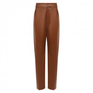 Кожаные брюки Ralph Lauren. Цвет: коричневый