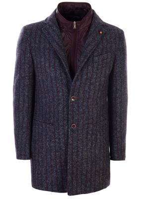 Шерстяное пальто с подстежкой Roberto P. Цвет: разноцветный