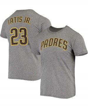 Мужская серая меланжевая футболка fernando tatis jr. san diego padres name and number tri-blend , мульти Majestic