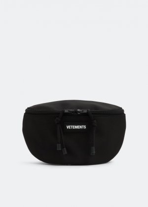 Ремень VETEMENTS Logo belt bag, черный