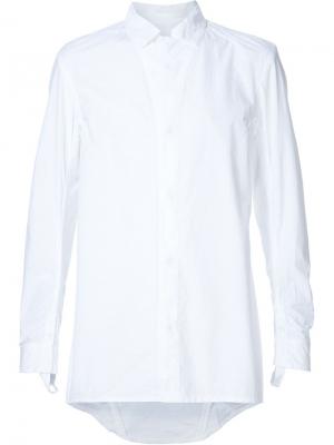 Рубашка с потайной застежкой 11 By Boris Bidjan Saberi. Цвет: белый