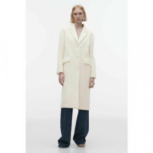Пальто , размер M, белый Zara. Цвет: белый