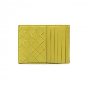 Кожаный футляр для кредитных карт Bottega Veneta. Цвет: зелёный