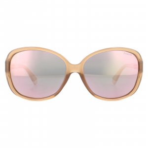 Модные зеркальные поляризованные солнцезащитные очки розового и золота, розовый Polaroid