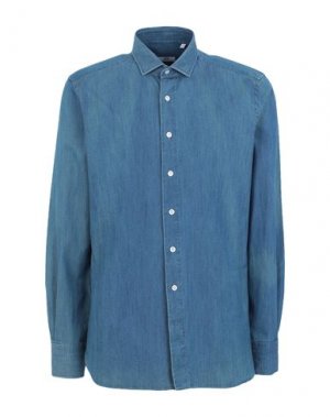 Джинсовая рубашка 100 HANDS. Цвет: синий