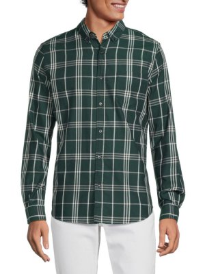 Рубашка с воротником на пуговицах в клетку , цвет Spruce Green Ben Sherman