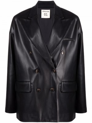Двубортный пиджак Semicouture. Цвет: черный
