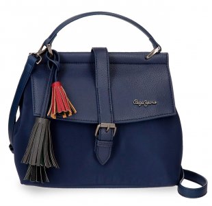 Женская сумка хэнд Pepe Jeans, синяя Jeans Bags. Цвет: синий
