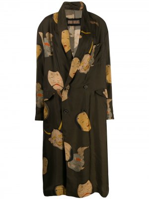 Пальто с принтом Uma Wang. Цвет: коричневый